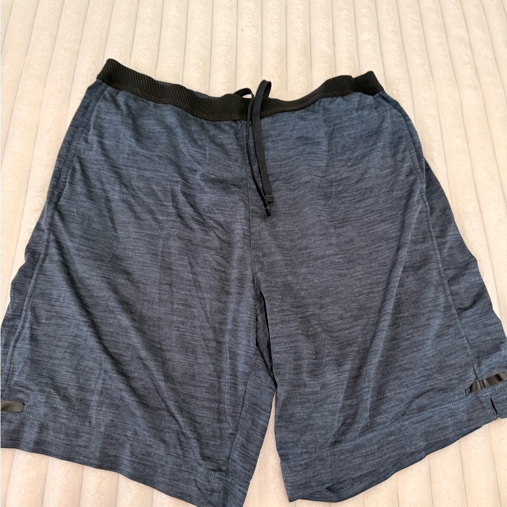 Men's Black and Gray Shorts